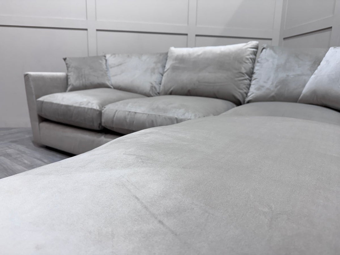 Seattle RHF Corner Sofa, Lumino Platinum