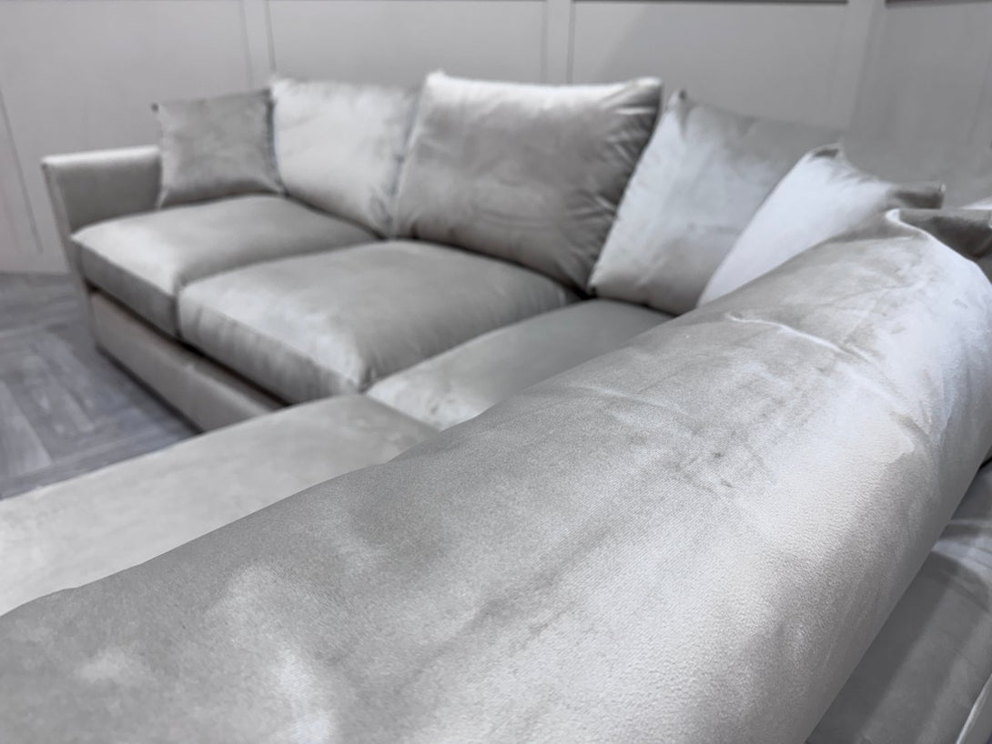 Seattle RHF Corner Sofa, Lumino Platinum