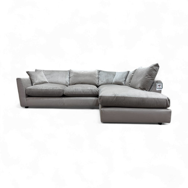 Seattle RHF Corner Sofa, Lumino Platinum