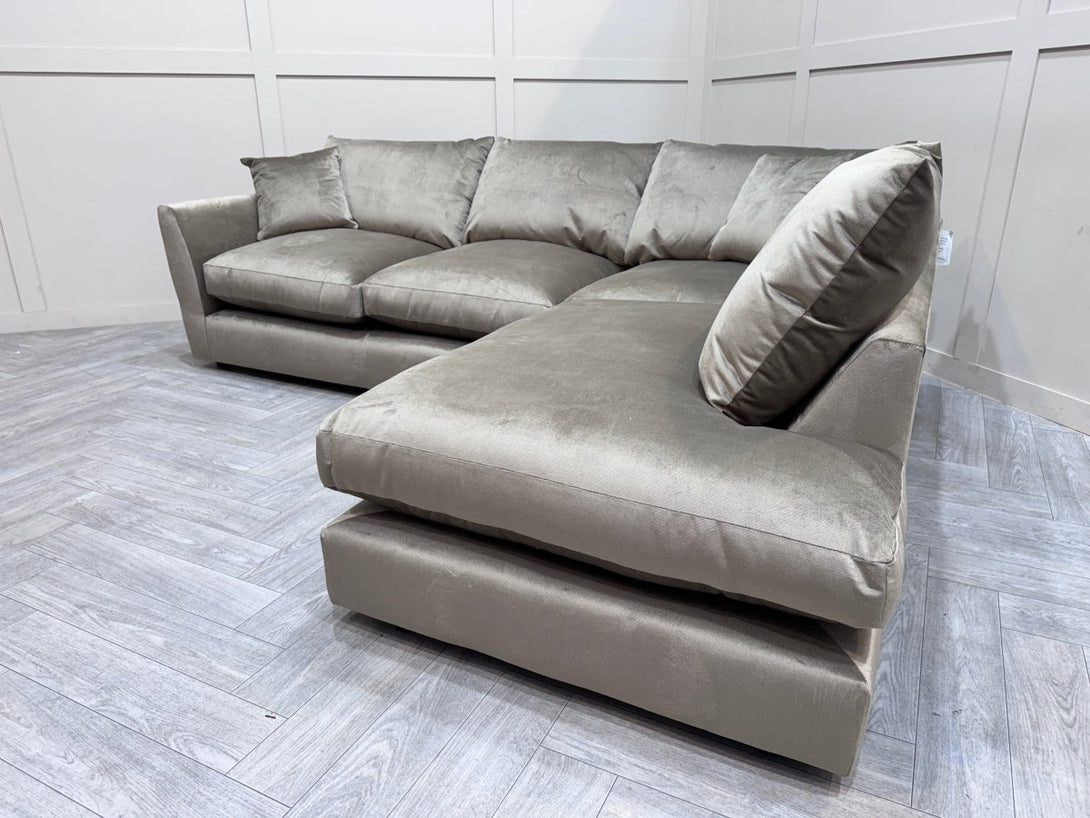 Seattle RHF Corner Sofa, Malta Taupe