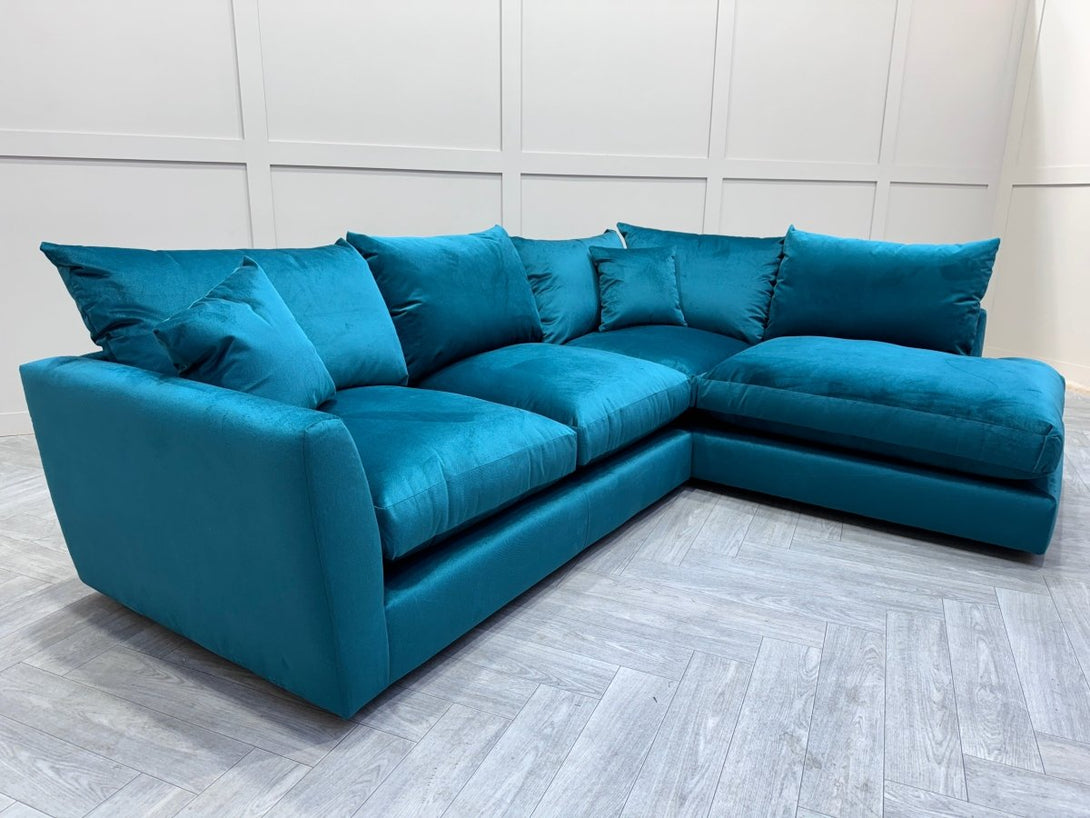 Seattle RHF Corner Sofa, Teal