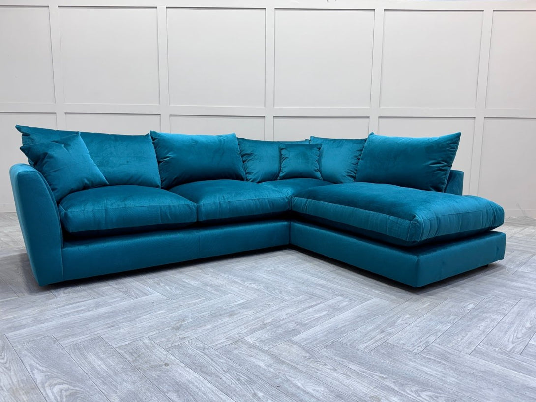 Seattle RHF Corner Sofa, Teal