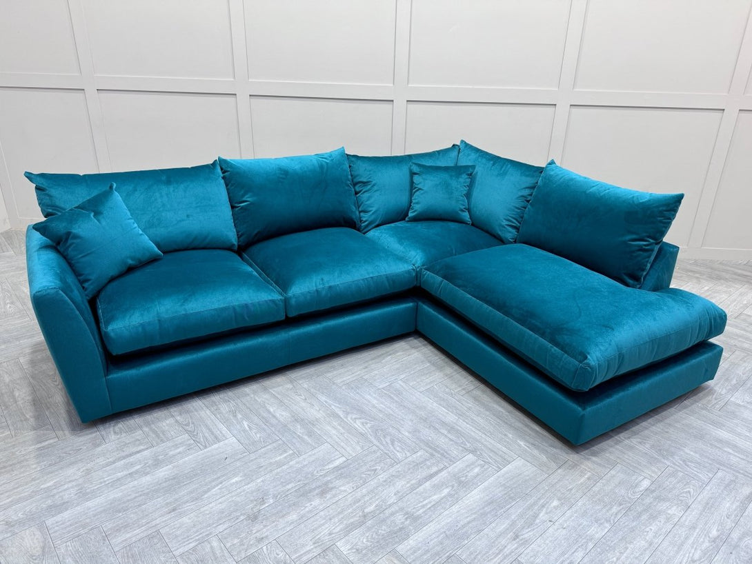 Seattle RHF Corner Sofa, Teal