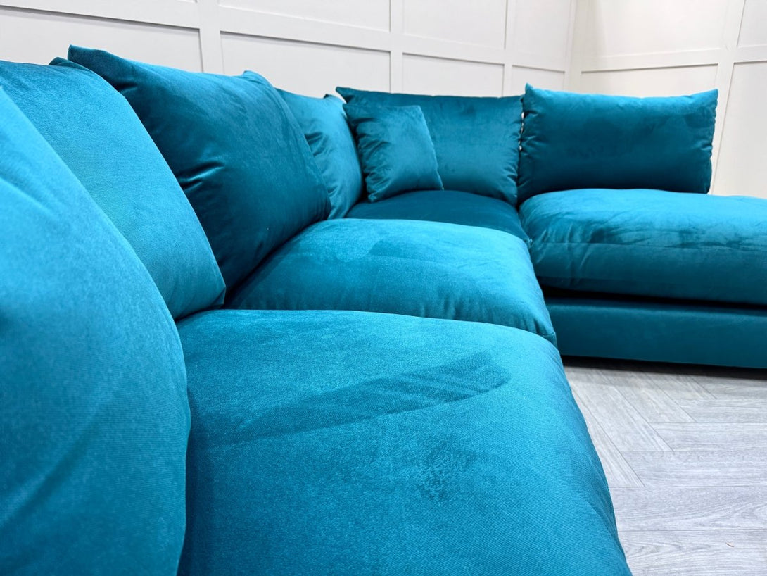 Seattle RHF Corner Sofa, Teal