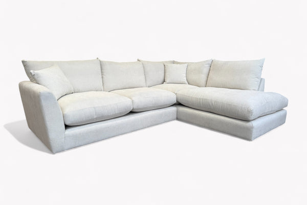 Seattle RHF Corner Sofa, Rutland Cream