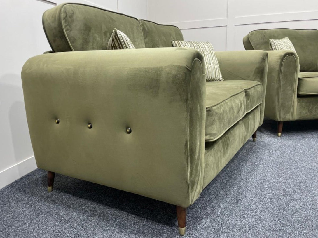 Seville 3 & 2 Seater Sofa Set, Plush Khaki