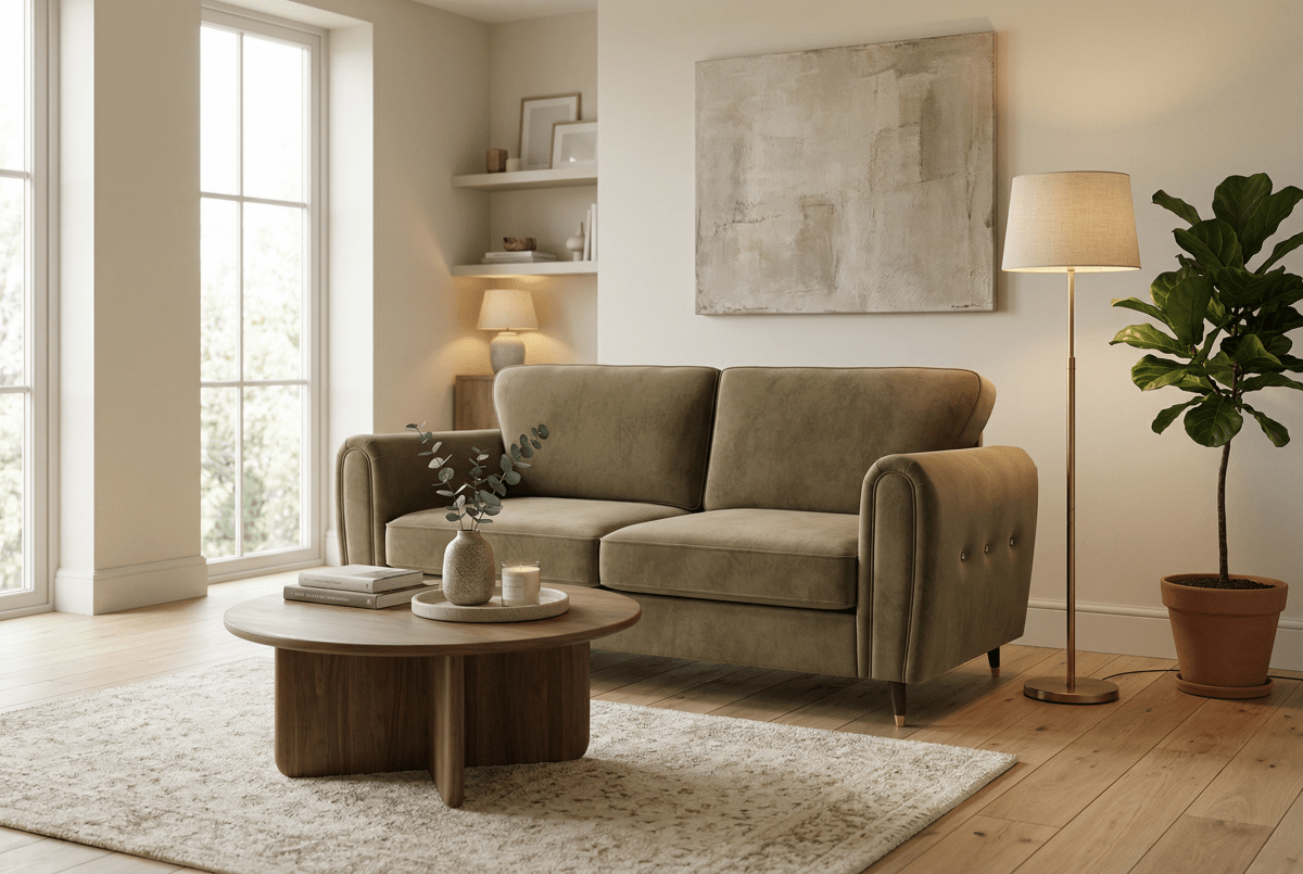 Seville 3 Seater Fabric Sofa