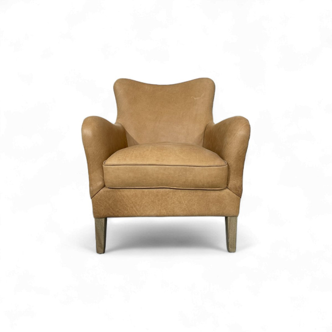 Sherlock Armchair, Hand Tipped Camel Leather