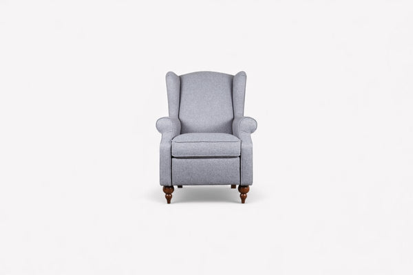 Sherlock Fabric Recliner Armchair, Tweed Grey