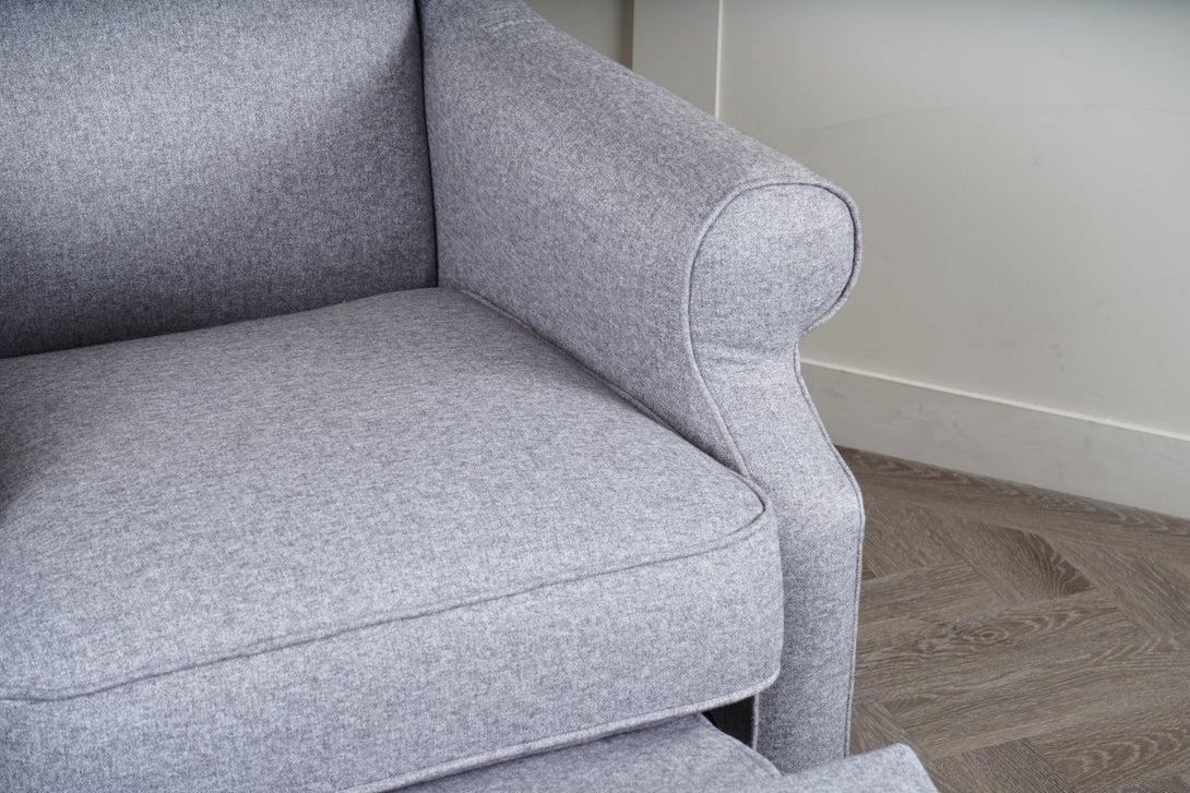 Sherlock Fabric Recliner Armchair, Tweed Grey