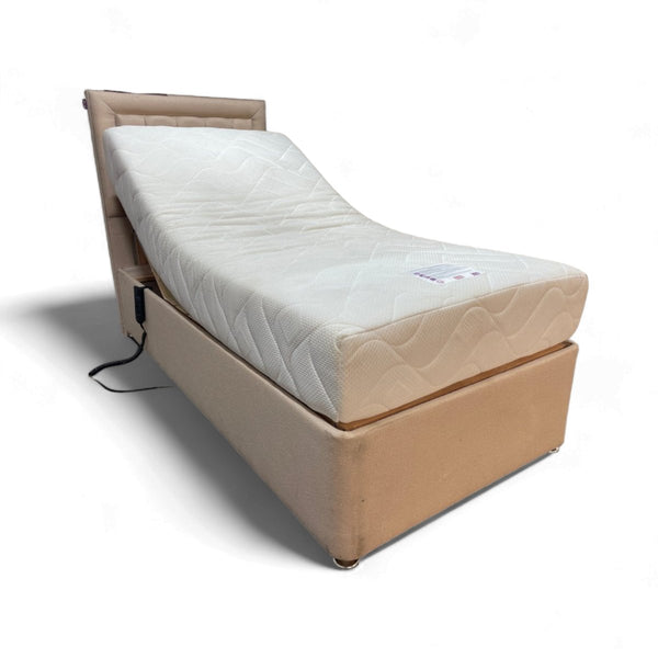 Single Pocket Memory Motion Divan Bed Set, Sand, Firm