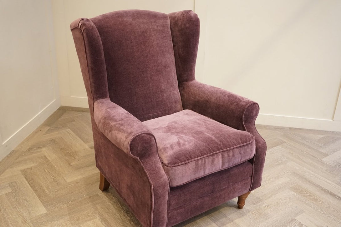 Skye Armchair, Soft Chenille Aubergine