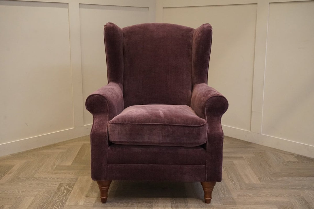 Skye Armchair, Soft Chenille Aubergine