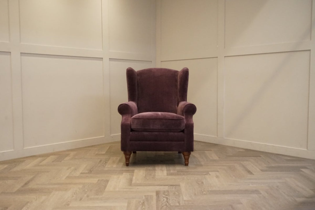 Skye Armchair, Soft Chenille Aubergine