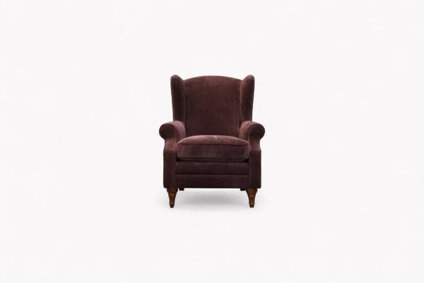 Skye Armchair, Soft Chenille Aubergine