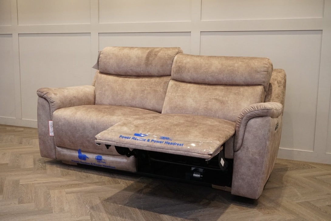 Sloane 3 Seater Power Recliner / Power Headrest Sofa, Watson Mink