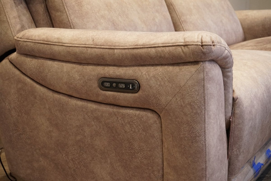 Sloane 3 Seater Power Recliner / Power Headrest Sofa, Watson Mink