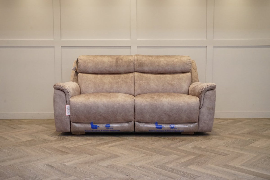 Sloane 3 Seater Power Recliner / Power Headrest Sofa, Watson Mink
