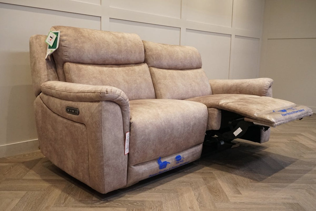 Sloane 3 Seater Power Recliner / Power Headrest Sofa, Watson Mink