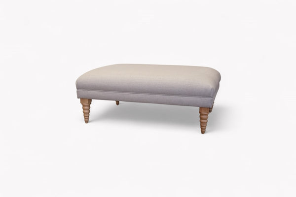 Sloane Footstool, Brushed Tweed Grey