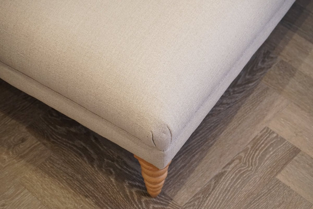Sloane Footstool, Brushed Tweed Grey