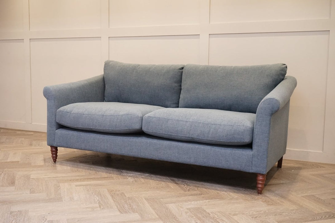 Sloane Grand 3 Seater Sofa, Relaxed Linen Ink Blue