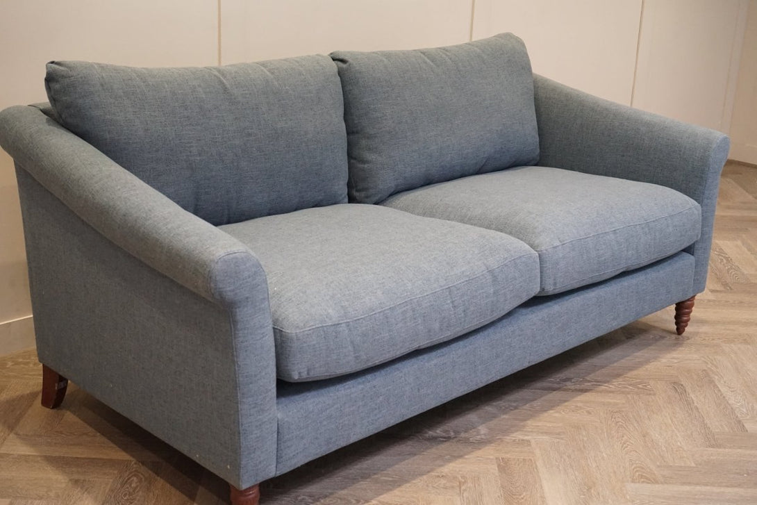 Sloane Grand 3 Seater Sofa, Relaxed Linen Ink Blue
