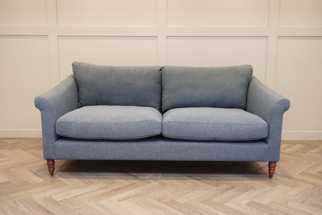 Sloane Grand 3 Seater Sofa, Relaxed Linen Ink Blue