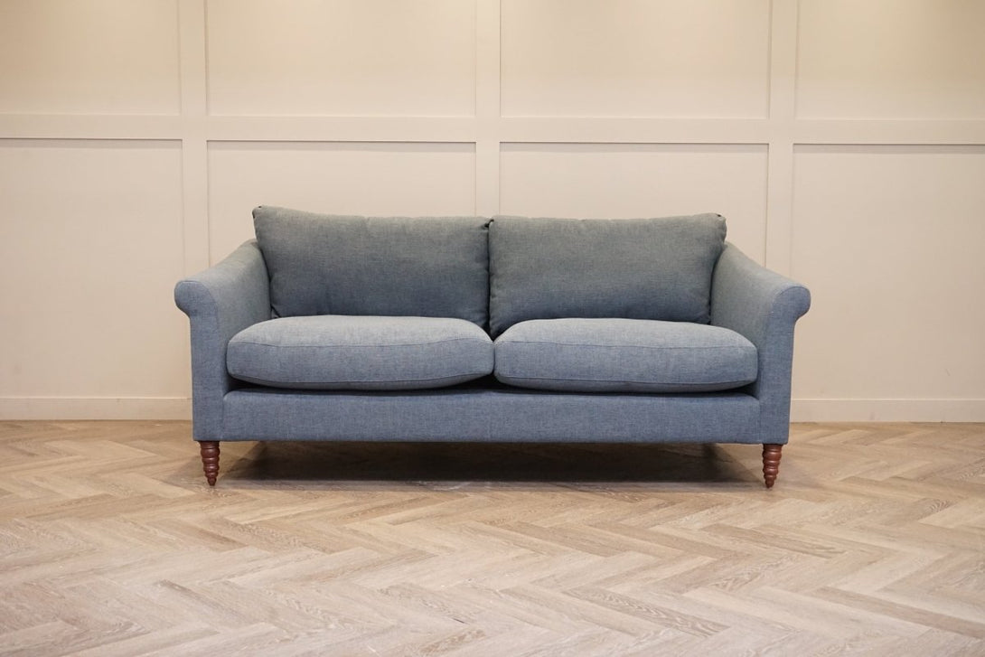Sloane Grand 3 Seater Sofa, Relaxed Linen Ink Blue