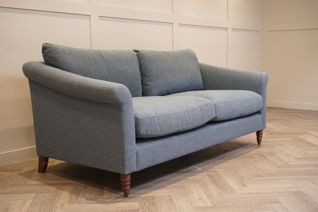 Sloane Grand 3 Seater Sofa, Relaxed Linen Ink Blue
