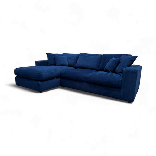 Swoon Althaea Grand 4 Seater LHF Corner Sofa, Easy Velvet Ink