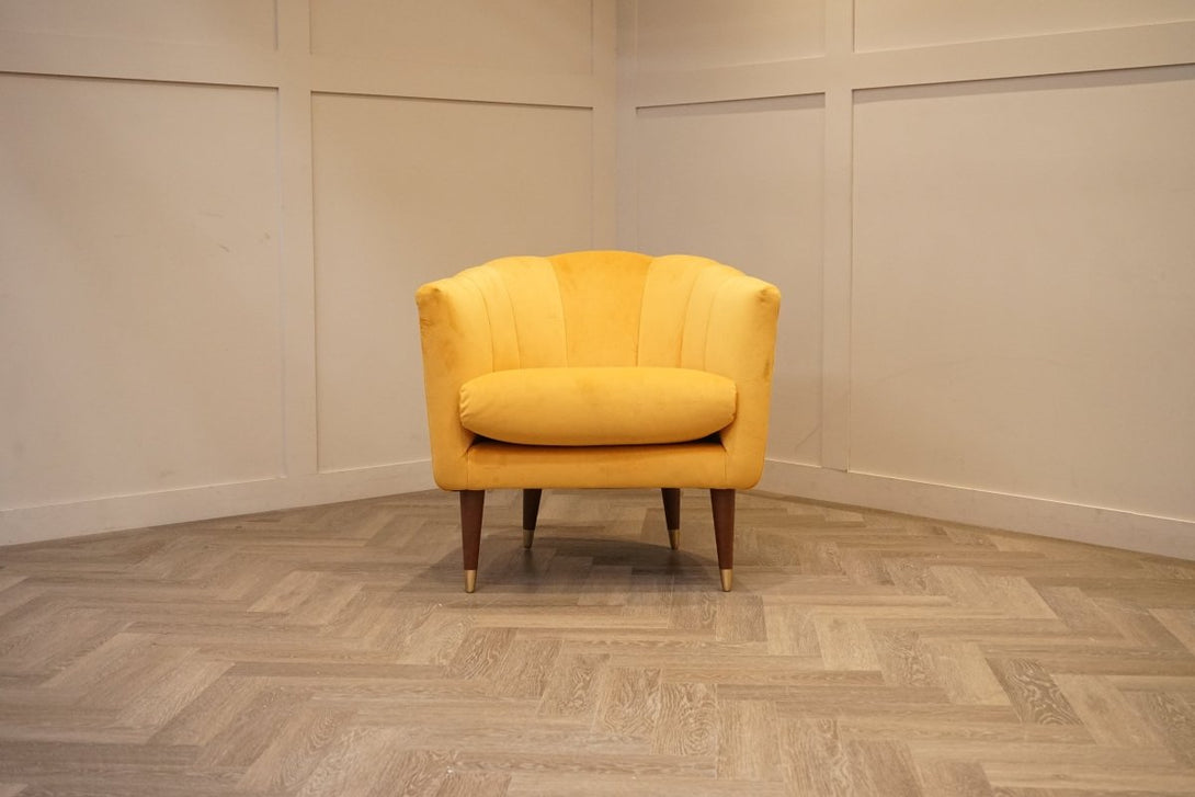 Swoon Enville Armchair, Turmeric Velvet