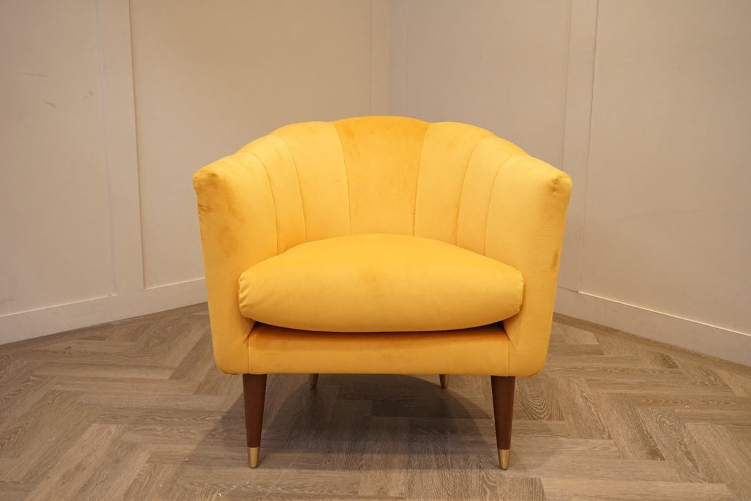 Swoon Enville Armchair, Turmeric Velvet