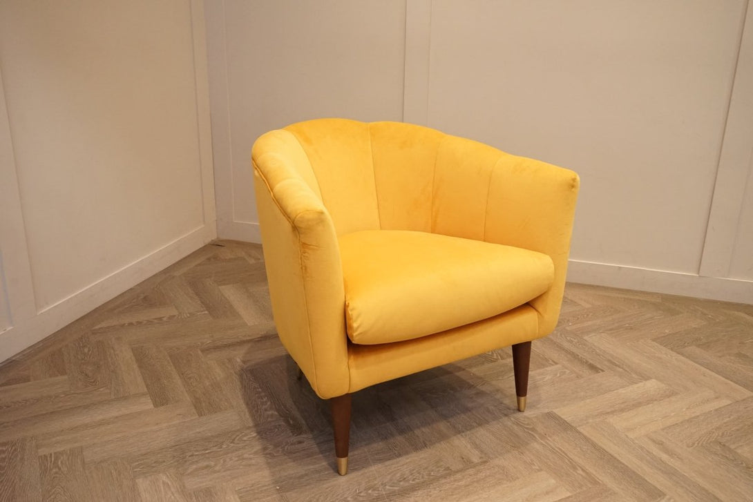 Swoon Enville Armchair, Turmeric Velvet