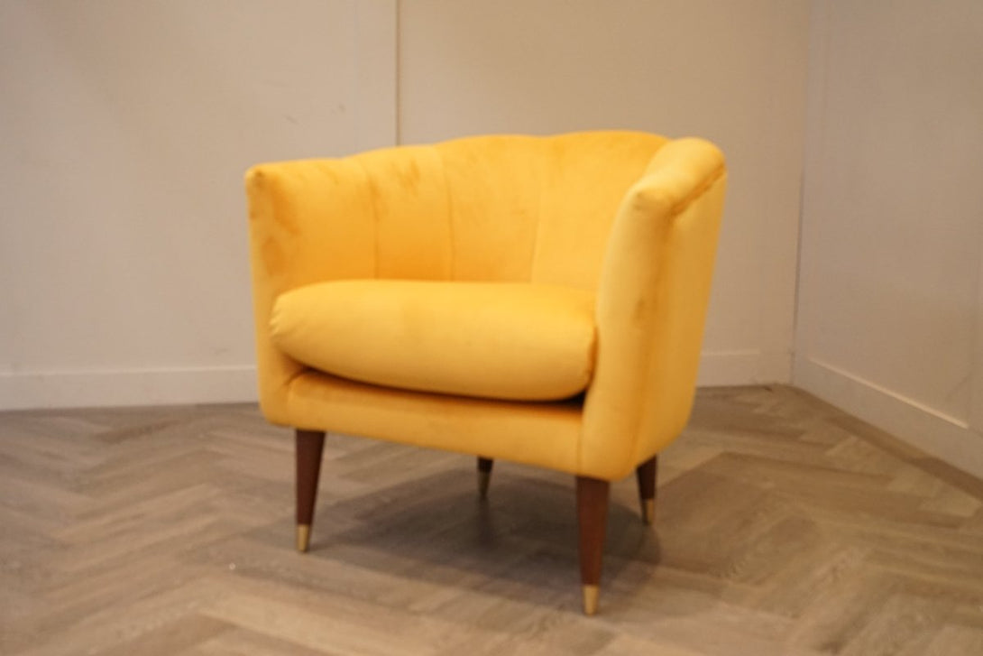 Swoon Enville Armchair, Turmeric Velvet