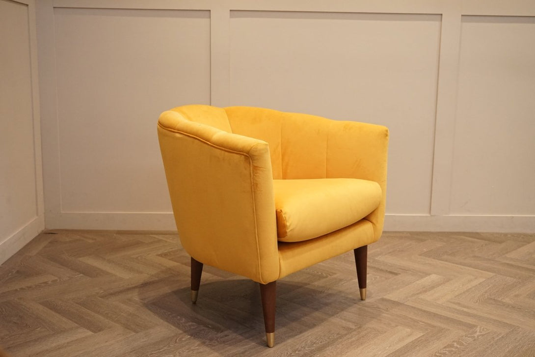 Swoon Enville Armchair, Turmeric Velvet