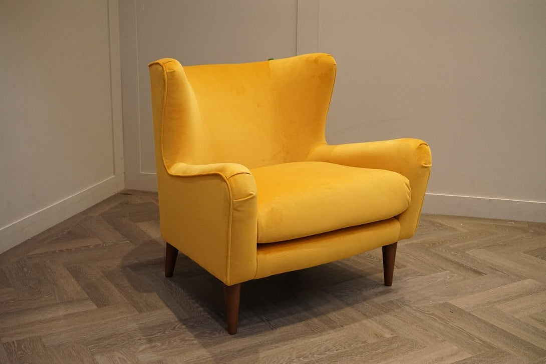 Swoon Keats Accent Chair, Turmeric Velvet