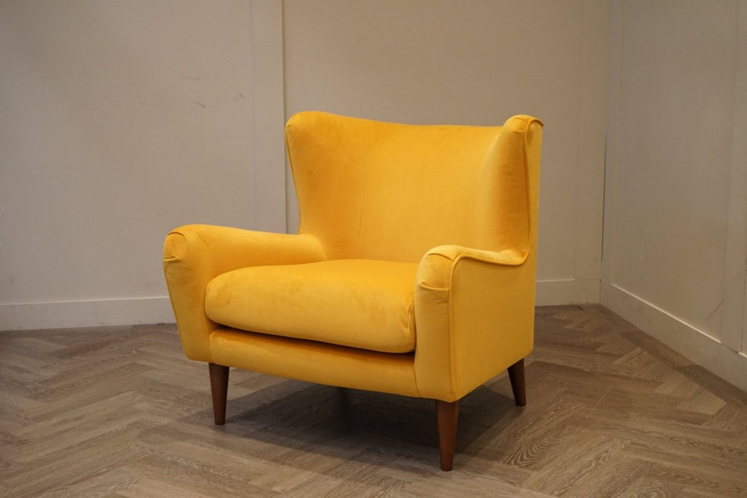 Swoon Keats Accent Chair, Turmeric Velvet