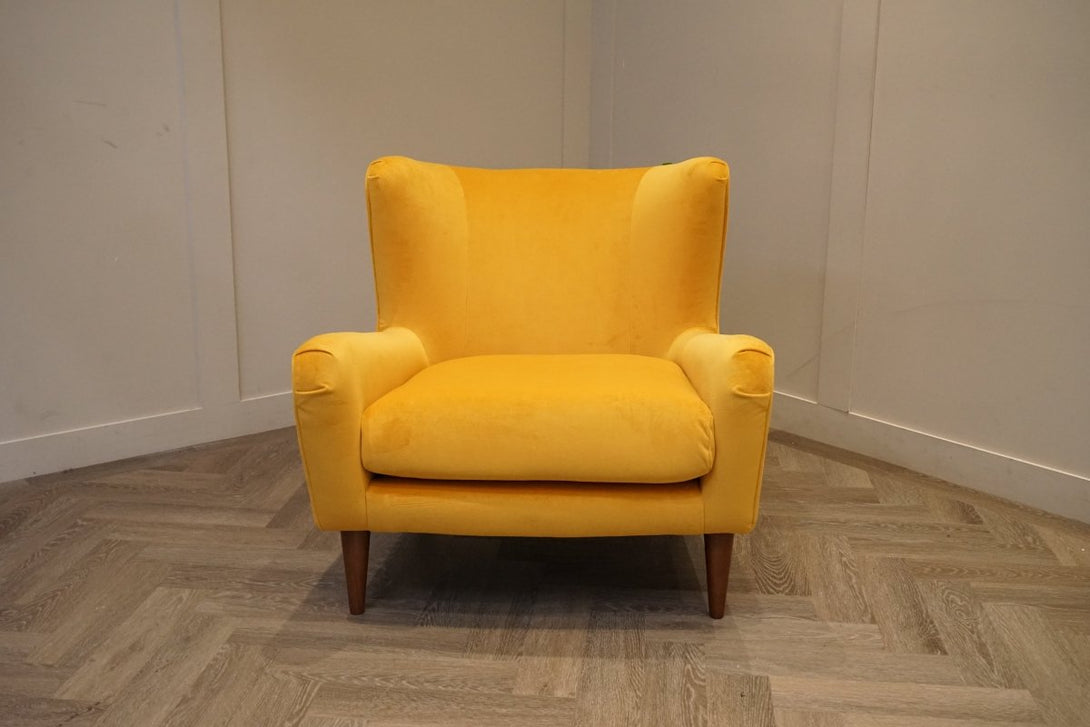 Swoon Keats Accent Chair, Turmeric Velvet