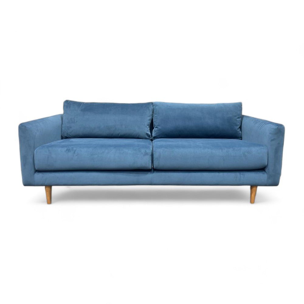 Swoon Latimer Large 3 Seater Sofa, Lake Blue Velvet