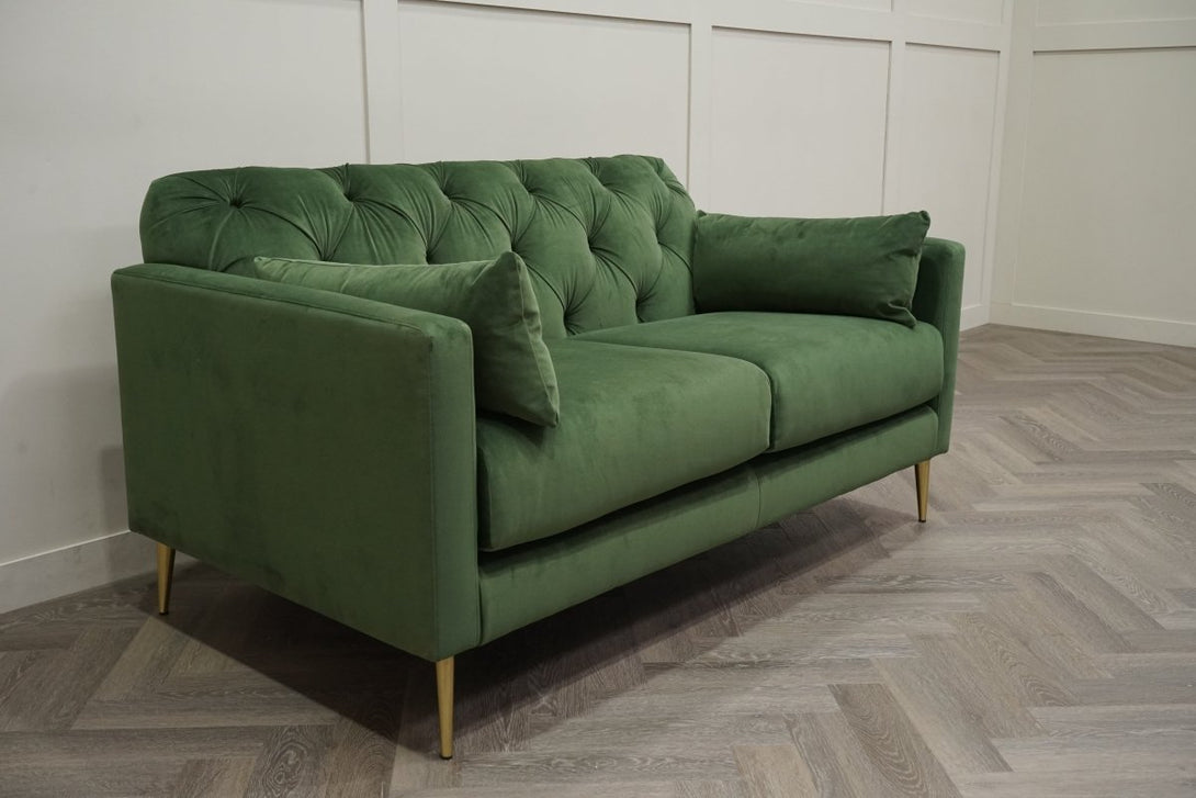 Swoon Mendel 3 + 2 Seater Sofa Set, Fern Green Velvet