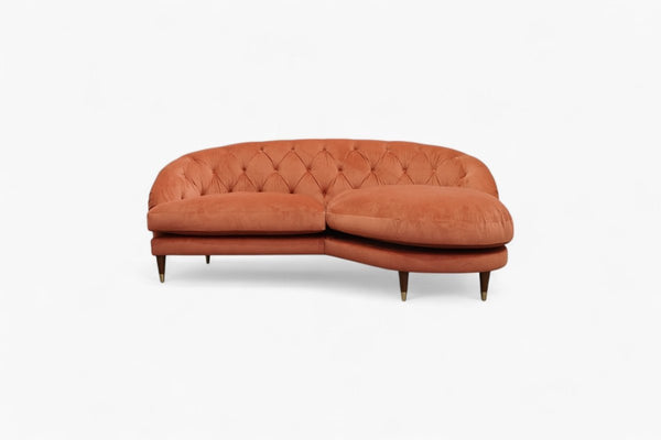 Swoon Radley RHF Chaise End Sofa, Rust Velvet