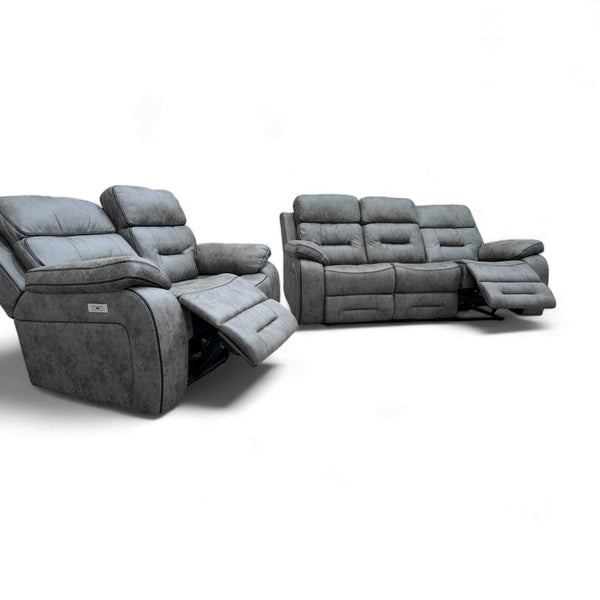 Tampa Power Reclining 3 + 2 Seater Sofas, Endurance Grey