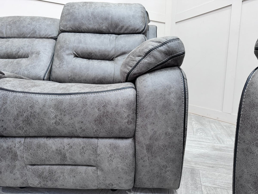 Tampa Power Reclining 3 + 2 Seater Sofas, Endurance Grey