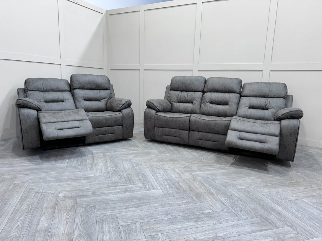 Tampa Power Reclining 3 + 2 Seater Sofas, Endurance Grey