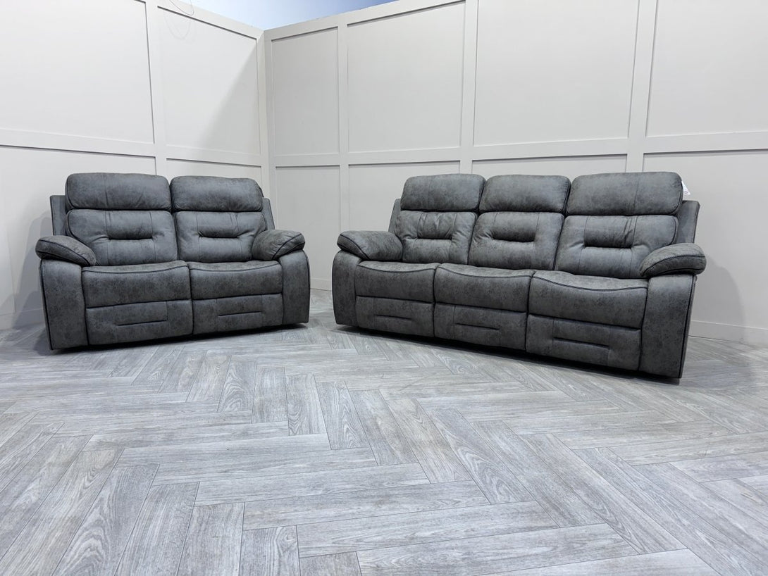 Tampa Power Reclining 3 + 2 Seater Sofas, Endurance Grey