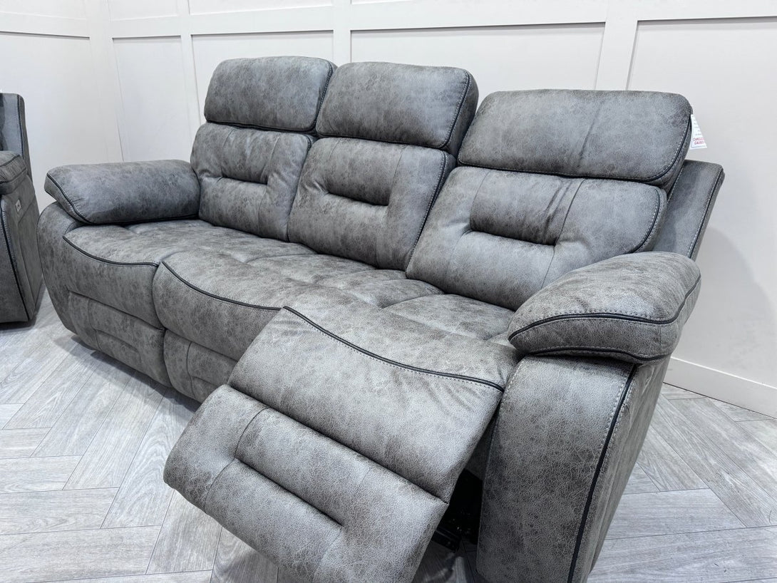 Tampa Power Reclining 3 + 2 Seater Sofas, Endurance Grey