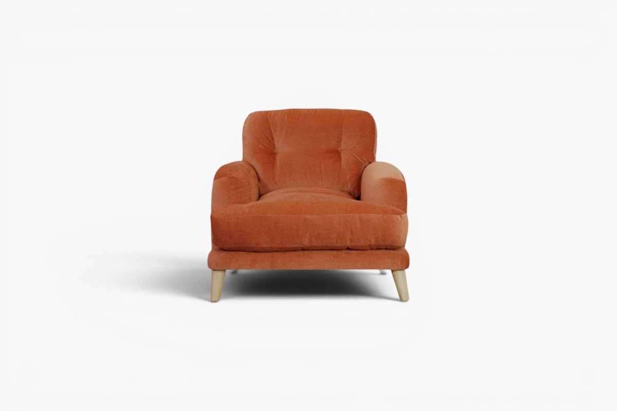 The Cuddler Armchair, Deep Peachy Chenille
