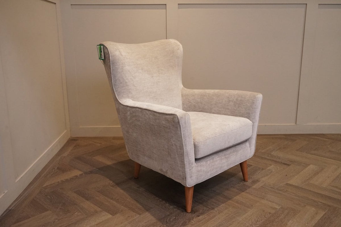 Thomas Armchair, Plush Chenille Light Grey