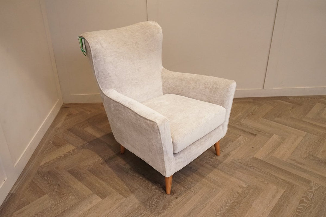 Thomas Armchair, Plush Chenille Light Grey